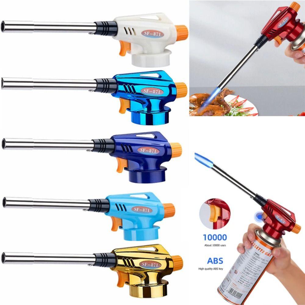 Portable Fire Burner Fuel Torch Adjustable Portable Flamethrower Butane Burner Flamethrower  BBQ