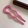 Acetate Wave Hairpin: High-End Retro U-Shaped Accessory for Women
