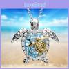 Charming Silver And Gold Sea Turtle Necklace Stylish Ocean Inspired Animal Pendant