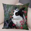 Cute Scottish Border Collie Pillowcase Dog Print Decor Pet Animal Cushion Cover Sofa