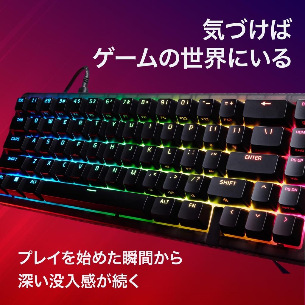 HYPERX Origins 2 65 Gaming Japanese 8000Hz Polling HyperX Linear Red Adjustable Japanese Compatible with Keyboard, Mechanical, Wired, USB-A, Layout,