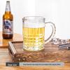 OLOEY Glass Beer Mug with Handle