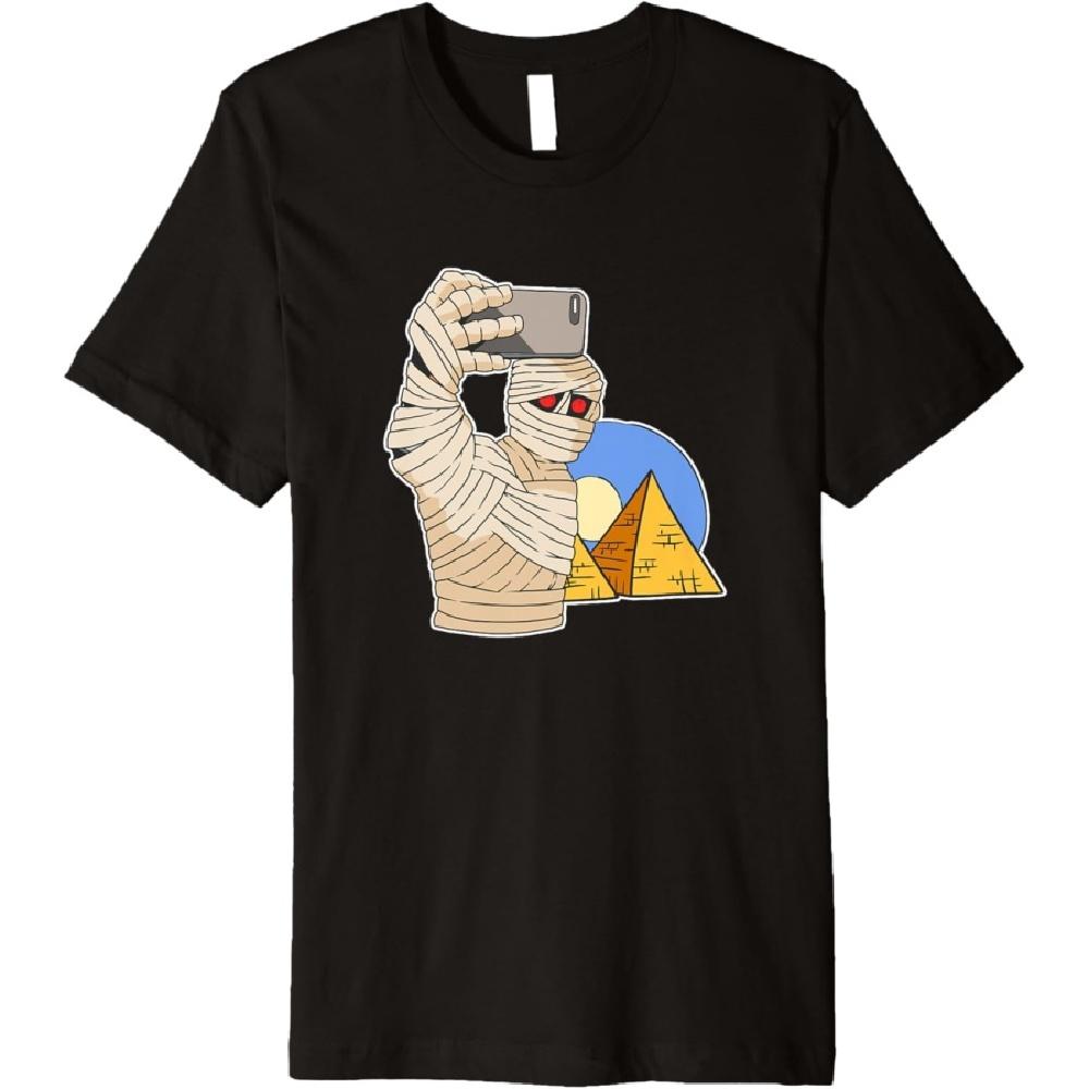 Египетские пирамиды Забавная мумия Современный Древний Египет Премиальная футболка XXXXXL чёрный