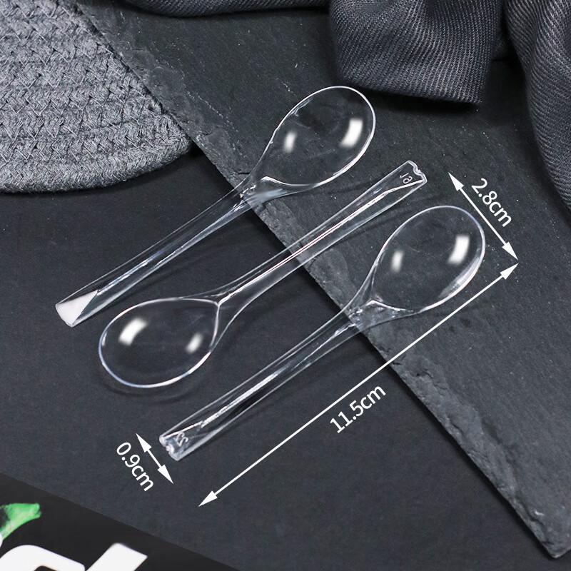 DYMAYKI Disposable Plastic Dessert Spoons