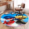 Miraculous Printed Round Rug Carpet Chair Rug Area Rug Entryway Doormats,for Office Chair Living Room Bedroom Kitchen Room.