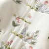 Chinese Style Floral Padded Jacket with Frog Buttons