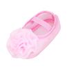 Newborn Baby Girls 1PC Hair Belt + Flowers Applique Soft Sole Single Shoes