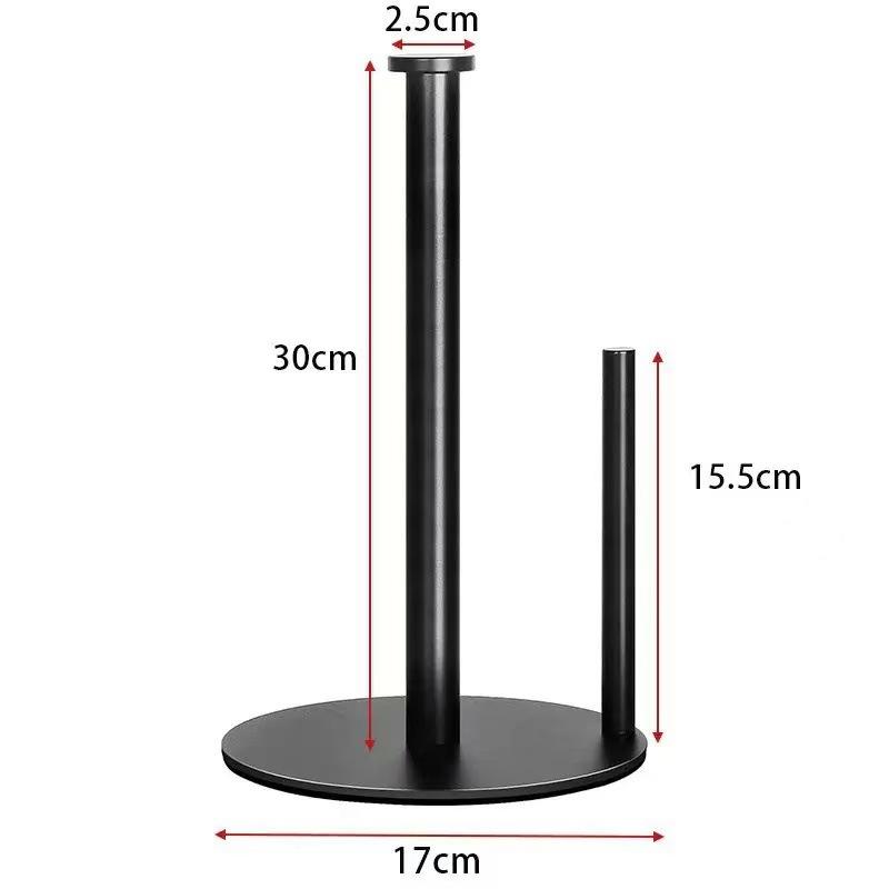 Premium Stainless Steel Paper Towel Holder - Silver Kitchen Roll Dispenser with Weighted Base for Countertop Organized Storage