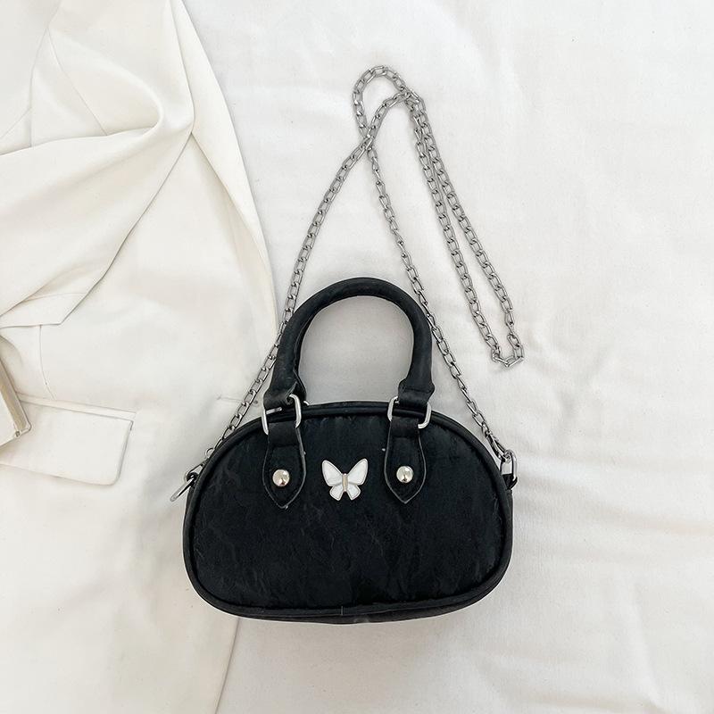 

Простая и модная маленькая круглая сумка 2024 года, новая модная сумка через плечо, сумка-мессенджер, нишевый дизайн, женская сумка чёрный