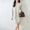 Women Sweater Dress 100% Wool MODERN NEW SAGA O-neck Knit Long Pullover Winter Jumpers Wool Long Dress Female
