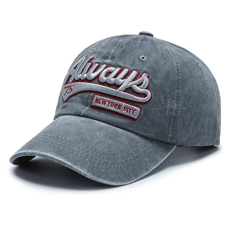 Versatile Outdoor Sports Sun Hat - Washed Letter Embroidery Baseball Cap For Sun Protection And Shade