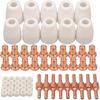 PT31 PT-31 LG40 Plasma Electrode Tips Cup Extended Consumables Kit for PT-31 CUT40 HYC45D HYC50D CUT50 PLC50D HYC410(60PCS Extended)