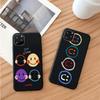 Cute Smileys Black Phone Case For iPhone 12 11 XR XS X Max 7 8 6 6S Plus 5 5S SE 2020 Back Cover For iPhone 12mini Shell