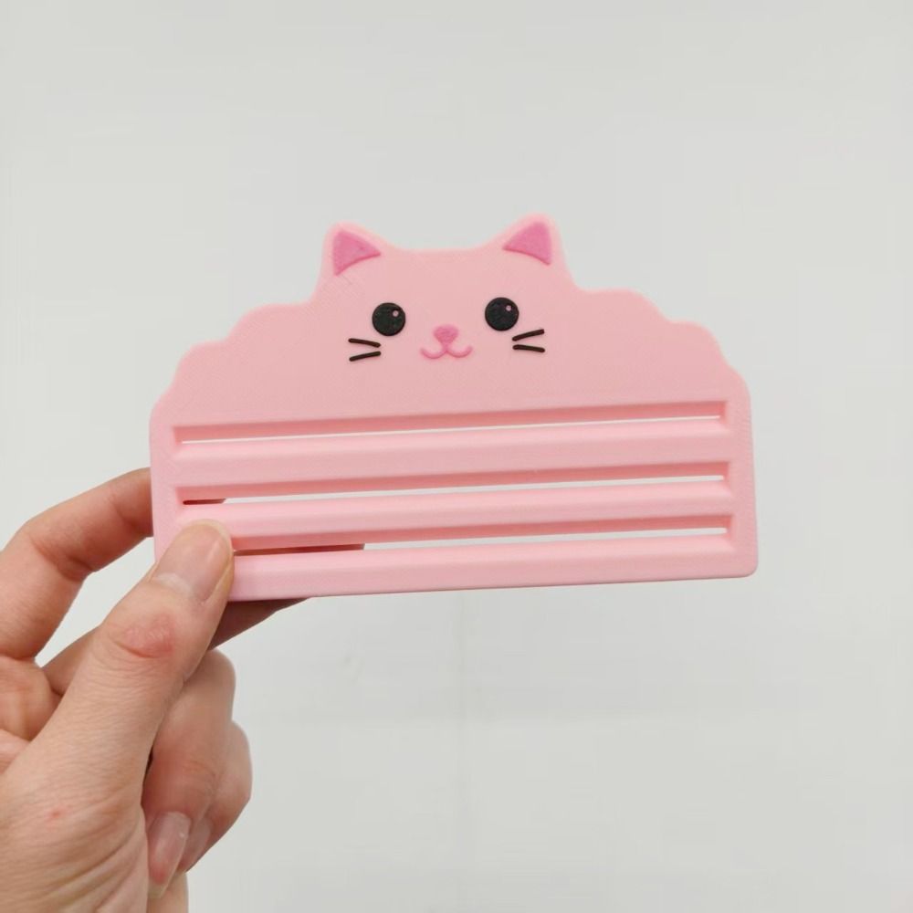 2pcs 3 Slots Design Cat Treat Squeezer Ergonomic Handle 3D Printed Wet Food Extruder Manual Press Portable Cat Treat Dispenser