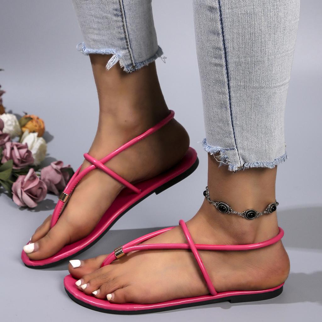 Cheap Designer Sandals Women Summer Shoes for Women 2024 Trend Open Toe  Ankle Strap Beach Shoes Flat Heeled Sandals Sandalias De Mujer | Joom