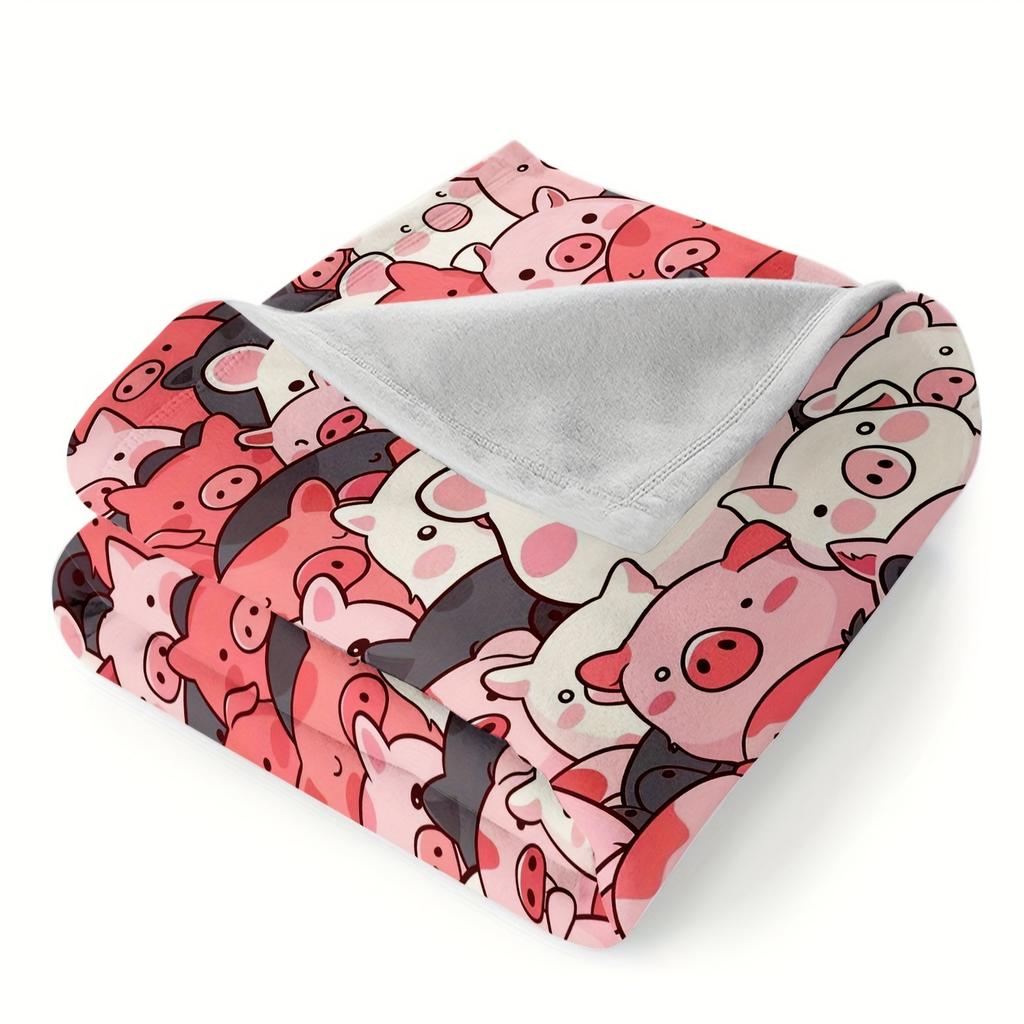 Cute Pig Collage Blanket - Soft, Cozy, Stylish Decor for Ultimate Home Comfort and Ideal Gift for Animal Lovers