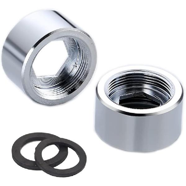 2pcs Faucet Adapter, 24mm NPT Female Thread Transfer to Female Thread, Tap Connector Aerator for Bathroom Kitchen Water Purifier Adapter (NPT F18mm NPT F18mm to F24mm