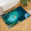 Crystal Clear Lake Boat Non-Slip Home Carpet Design for Office Decor Living Room Gift