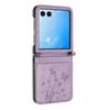 For Samsung Galaxy Z Flip7 5G Case Butterfly Flower Imprinted Leather Phone Cover