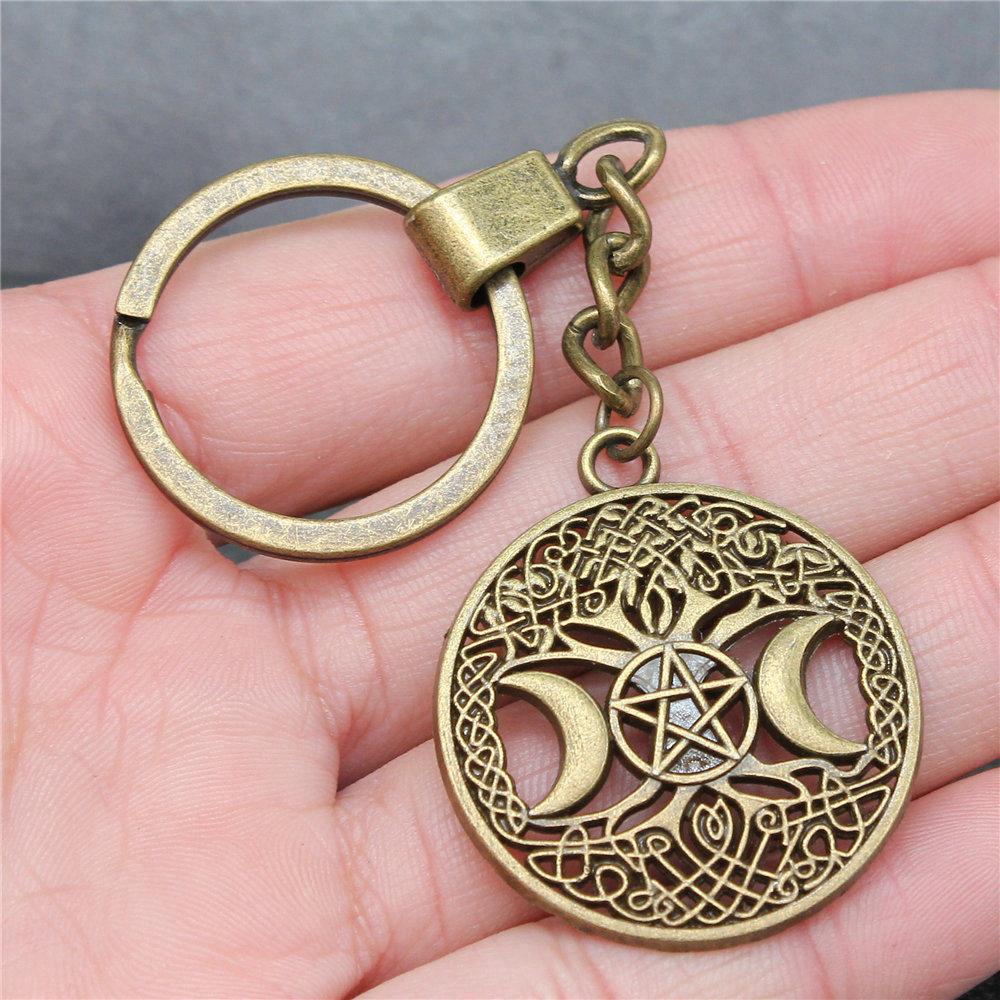 Tree of Life Nature Growth Pendant Antique Bronze Metal Keychain Trendy Gift for Nature Lovers