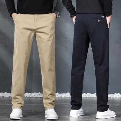 2024 New Autumn/Winter High End Pure Cotton Casual Pants For Men'S Business Straight Loose Trendy Pants Versatile Pants