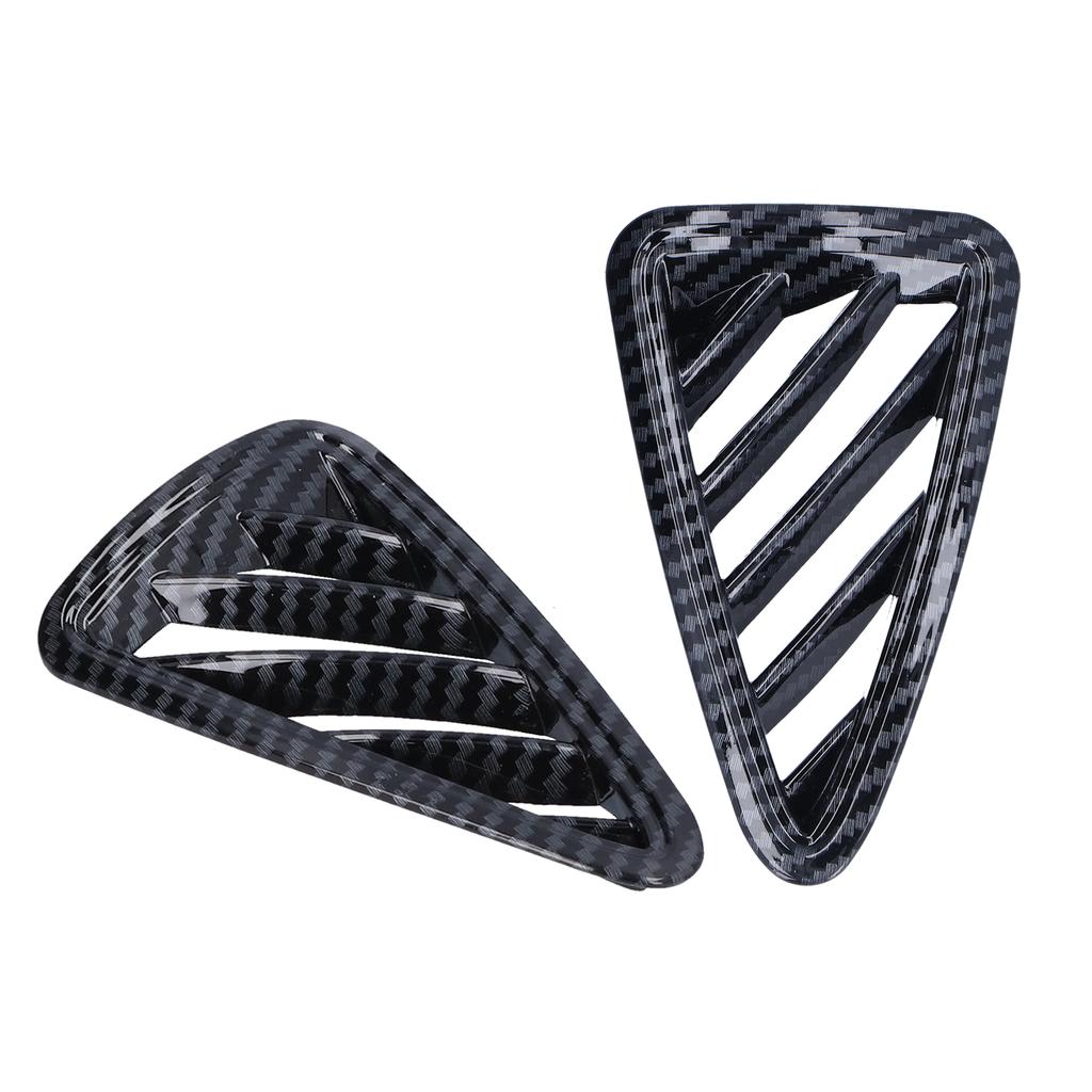 2pcs Car Air Vent Outlet Cover Trim Front Upper Carbon Fiber Style Replacement for Mazda CX‑3 CX3 2017‑2018