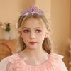 Birthday Gifts Princess Aisha Tiaras Rhinestone Hairpin Children Girls Hair Comb Crystal Crowns