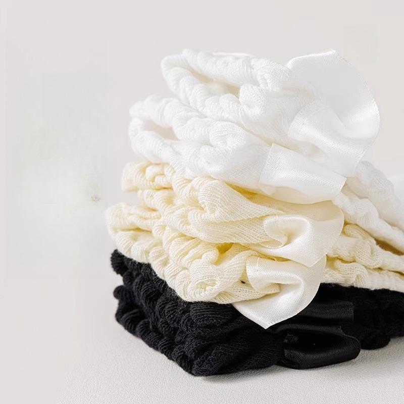 3 Pairs Woman Lolita Cute Black White Socks Set Spring Summer Female Lady  Girls Lace Kawaii Socks For Women