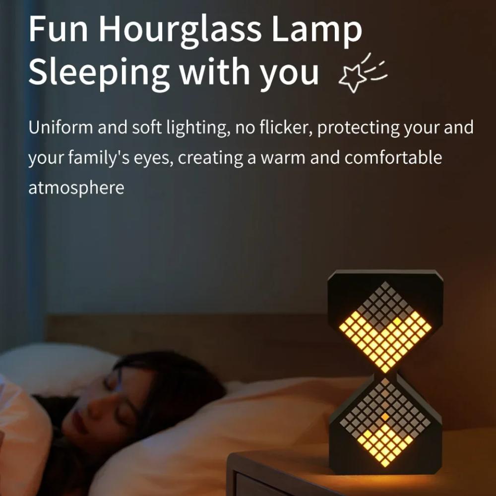 Creative DIY Digital Hourglass Birthday Gift Toy Game Kids Electronic Hourglass Cyber Style Sense of Technology Yellow Light