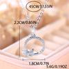 Fashion Female White Round Butterfly Pendant Necklace Cute Silver Color Necklaces For Women Wedding Jewelry Gift