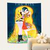 The Kiss Tapestry  Romantic Wall Hanging with Vibrant Colors for Bedroom and Living Room Decor Perfect Gift