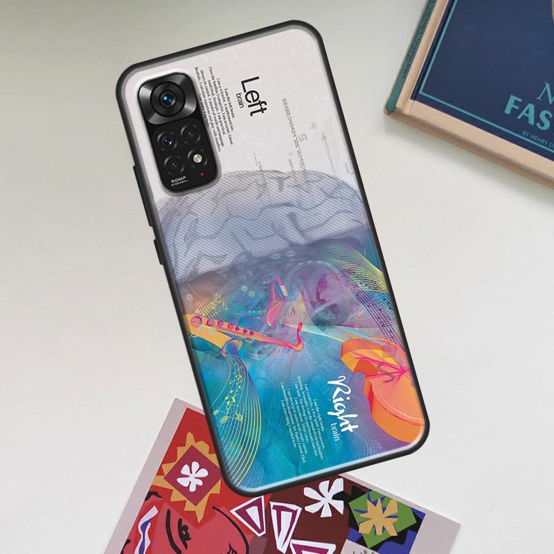 Brain Art Case For Xiaomi Redmi Note 13 14 Pro 12 11 10 15 Pro Plus Redmi 15C 14C 13C 10C 12C 15 Cover
