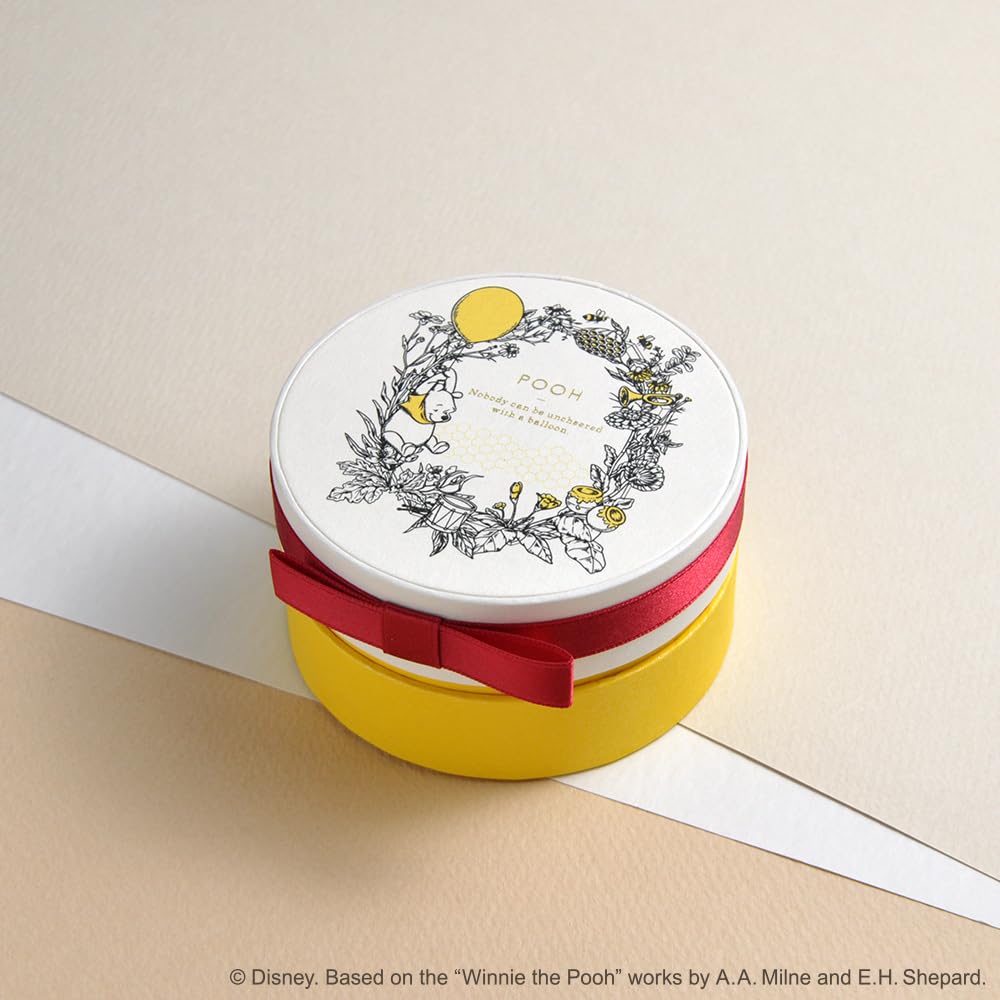 Disney Winnie the Pooh Pendant Silver with Yellow Gold Cubic Jewelry Special VPCDS20316 Necklace, Plating, Zirconia, Honey, Gift, Case,