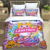 3D Printed Cartoon L-Lankybox Bedding Sets Foxy Boxy Quilt Cover And Pillowcases Cute Duvet Cover For Children Boys Girls