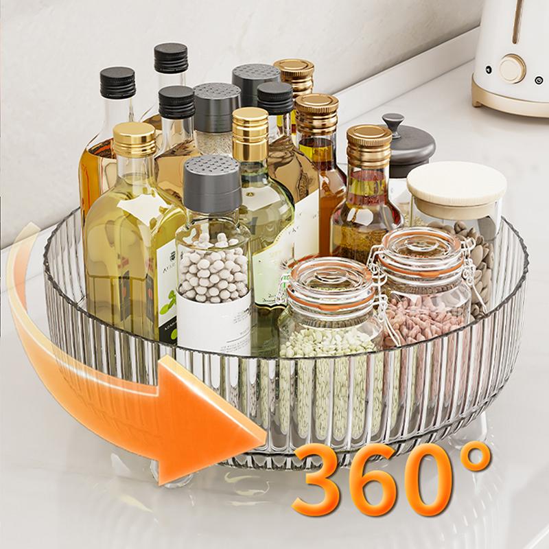 Cosmetic Storage Box, Large Capacity,Rotating Desktop Skincare Product Rack,Multi-functional Rotating Spice Rack For Kitchen Use