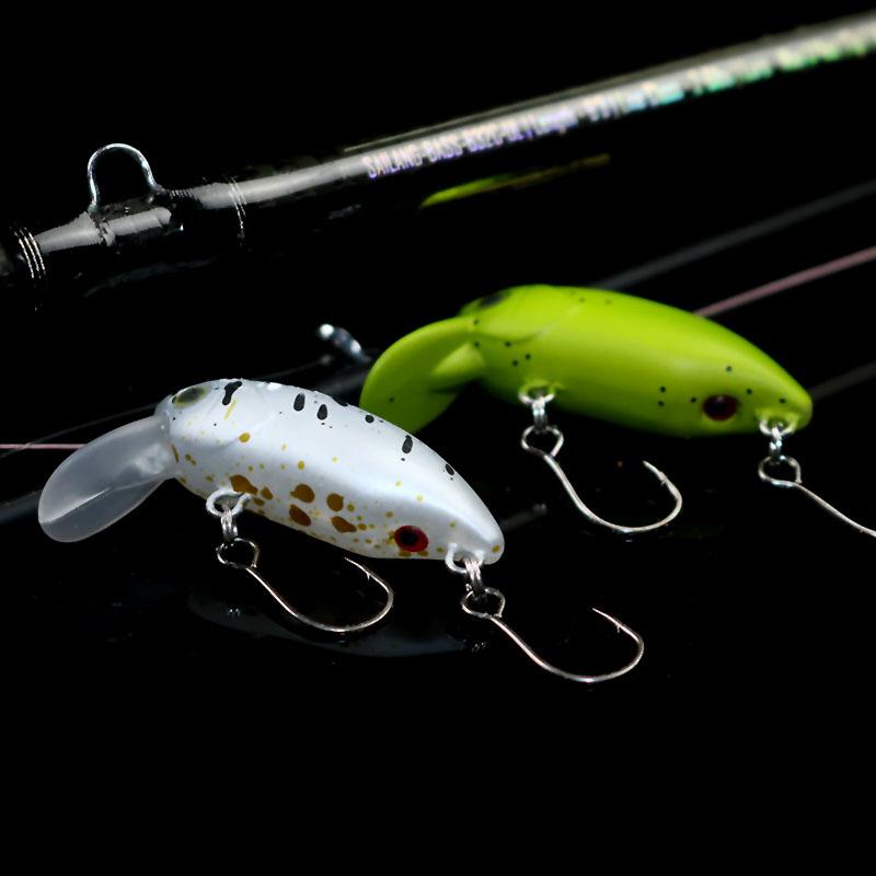 Floating Crank Bait 2.8g/33mm Mini Water Surface Crank Lure With Sound Beads Low Center Of Gravity Stream Trout Lure
