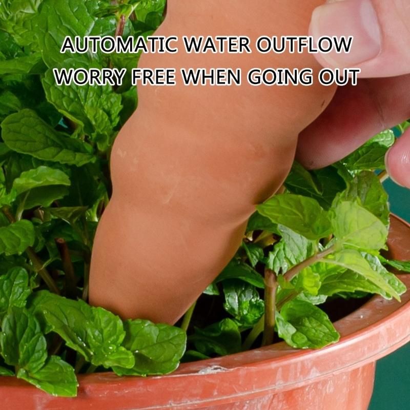Miniature Ceramic Plant Watering Cones for Plant Self Irrigation Probes Office Greenerys Efficient Indoor Plant Care 6pc