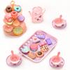 Teas Set for Little Girls 36Pcs Teas Party Pretend for Play Afternoon Teas Playset with Plastics Pot Cups Spoons Dessert