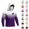 Camiseta de Manga Larga de Verano para Hombre de Secado Rápido con Capucha Protección Solar UPF50+ Ligera Transpirable para Fitness Deportes al Aire Libre