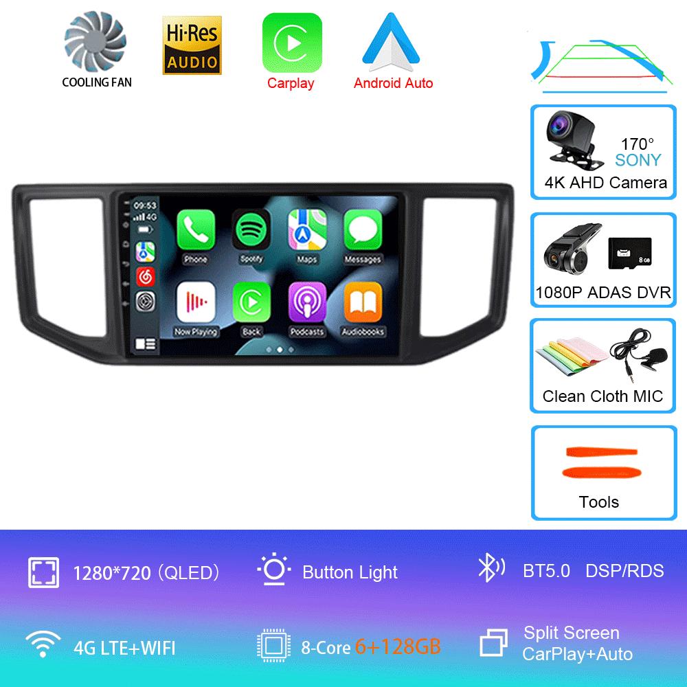 Android 14 Video Player For VW Crafter Man Tge 2017 2018 2019 2020 Car Radio Multimedia Navigation Wireless Carplay QLED Screen