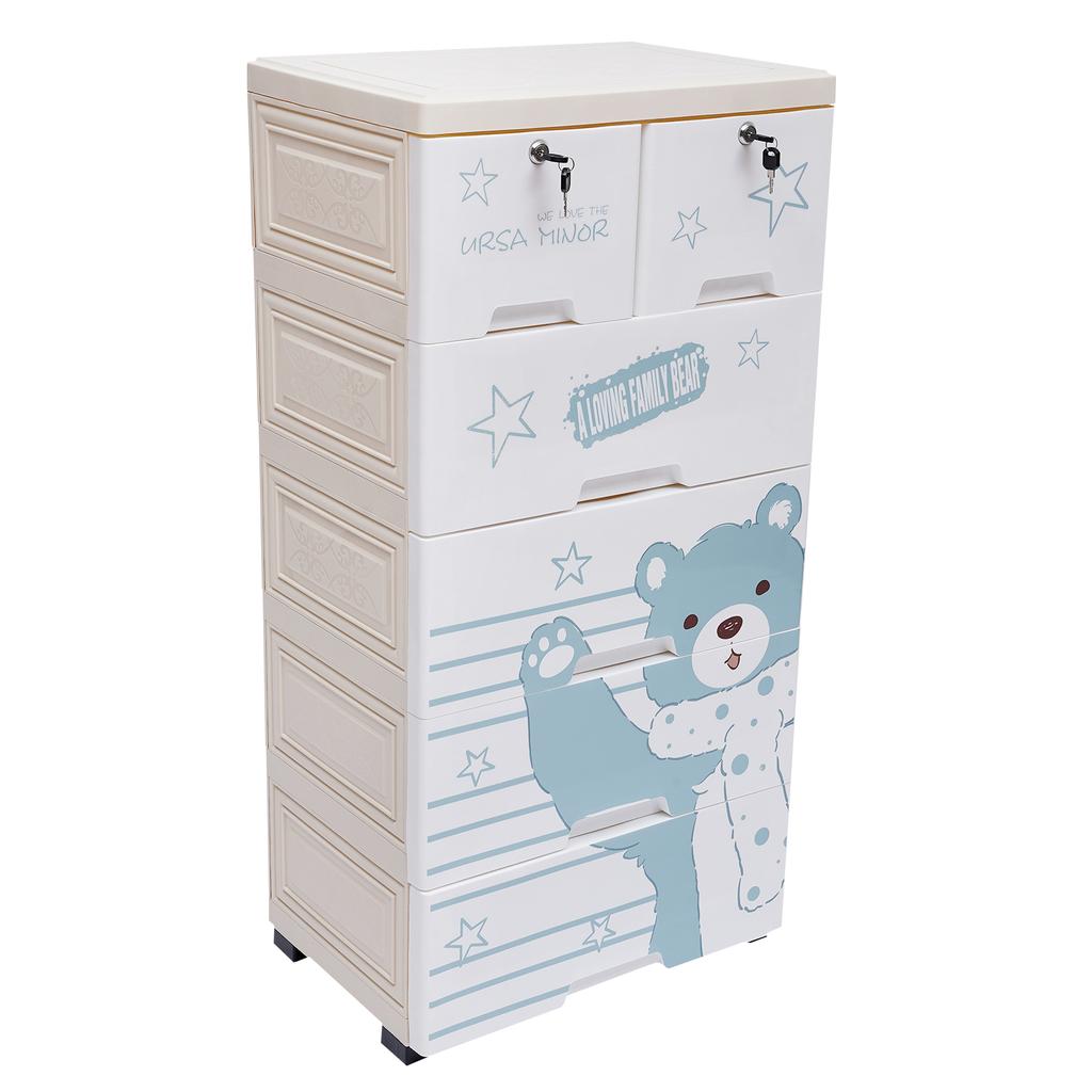 Plastic Drawers Dresser,Storage Cabinet with 6 Drawers,Closet Drawers Tall Dresser Organizer for Clothes,Playroom,Bedroom