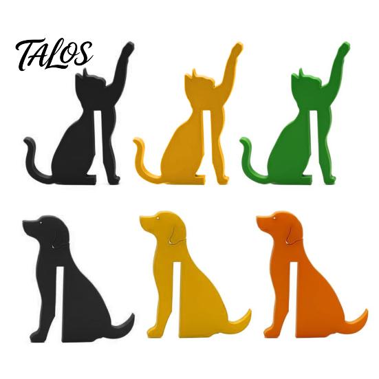 Decorative Desktop Hook 3D Printed Dog/Cat Hook, Compact Door Interactive Creative Toy Pet Shape Hanger Ornament for Living Room Bedroom Bathroom