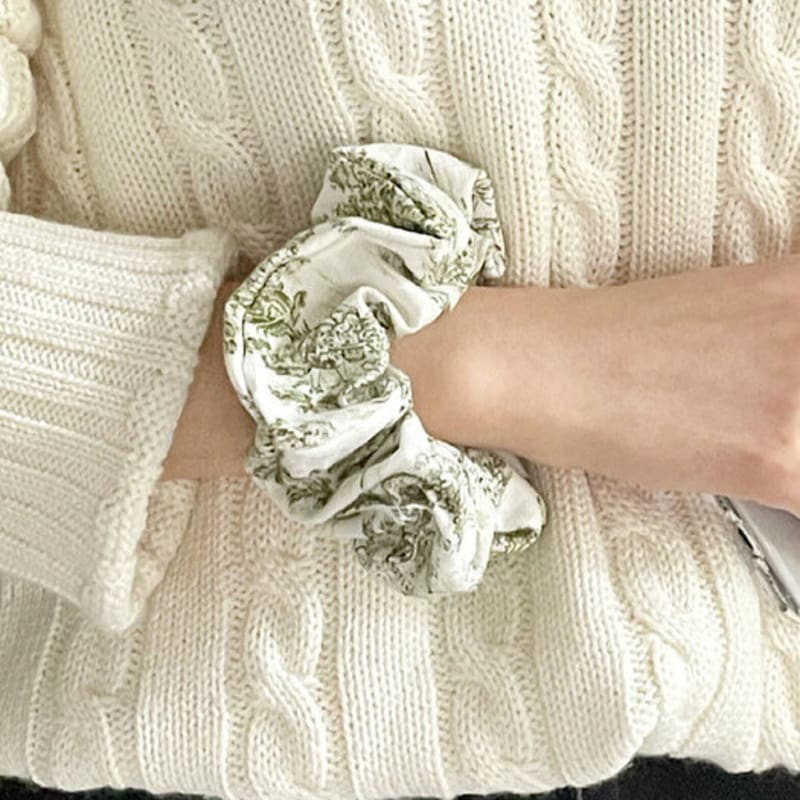 Oar French Etoile Scrunchie [Green]