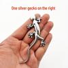 Gecko Car Emblem: Fun Metal Body & Tail Decoration Sticker