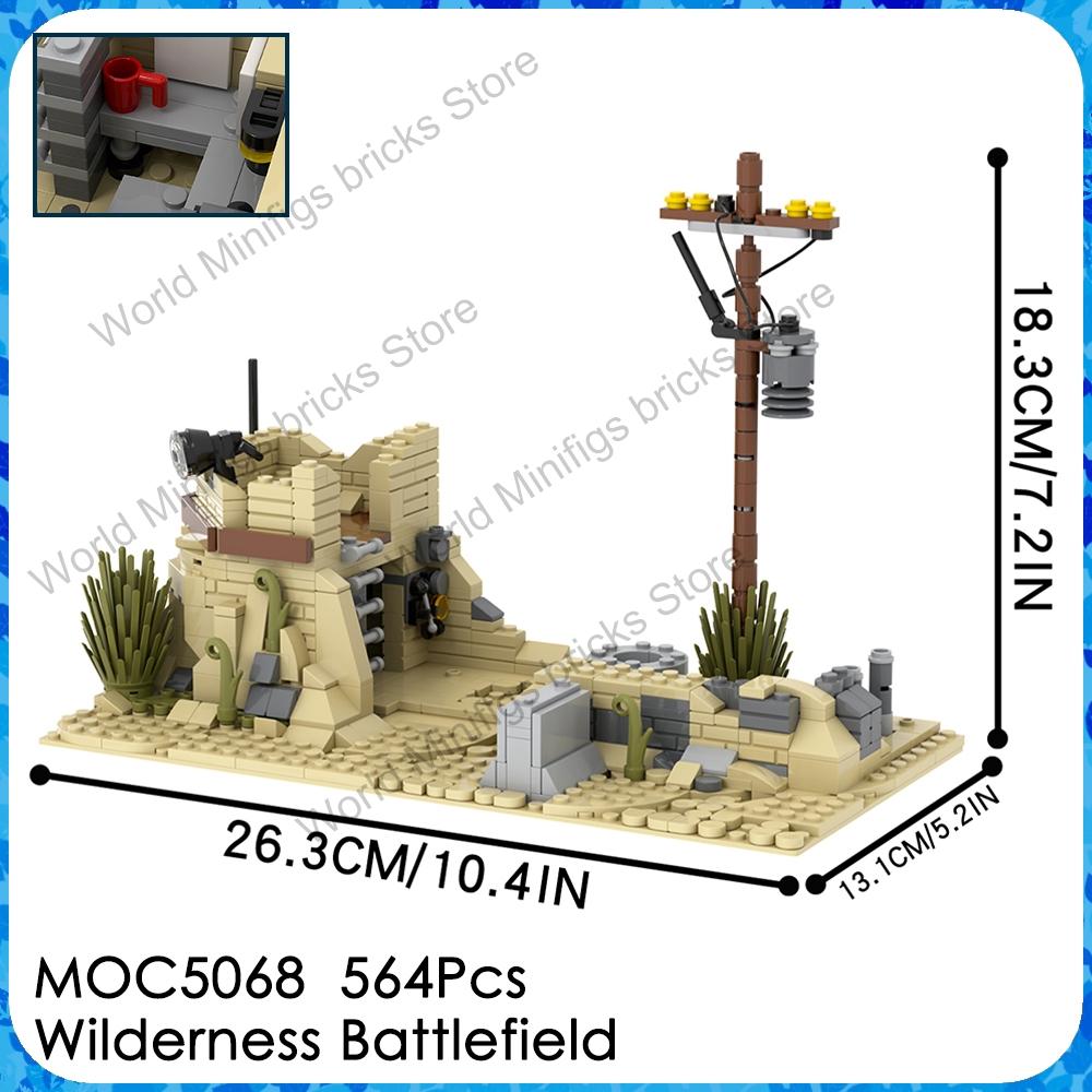 MOOXI MOC WW2 Military Battlefield Bases Bricks War Artillery Compatible Figures Building Blocks Set Toys For Children Adults 3D