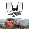 UTV Side Mirror Clamps Adjustable Side Mirrors ATV Rearview Mirror Impact-Resistant Material Larger Viewing Angle