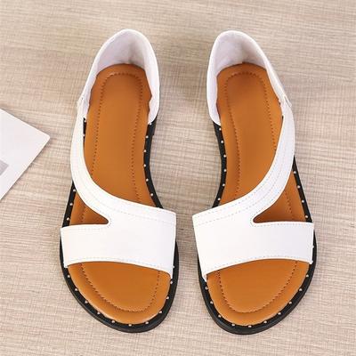 Large Size Fish Mouth One Line Flat Sandals New Open Toe