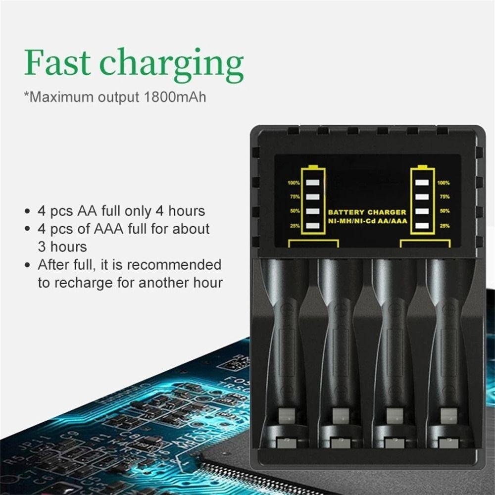 USB Charger 4 Slot Battery USB Charger Battery Fast Charger Battery Charger AAA/AA Charger