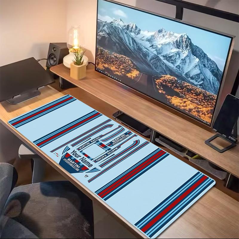 Martini Custom Name Large Size Mouse Pad Large Gaming Table Cushion Non-slip Laptop Tablet Big Mousepad XXL Mat Mini PC Playmat With Lock edge