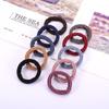 Jacquard High Elasticity Towel Ring Hair Tie – Korean Wave Grid Style